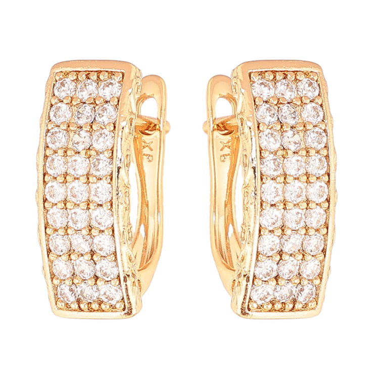 Серьги Xuping Цвет Позолота 18K английский замок Инкрустация кристаллами фото №18 Серьги Xuping Цвет Позолота 18K английский замок Инкрустация кристаллами фото №18