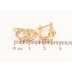 Серьги Xuping Цвет Позолота 18K английский замок Звенья цепочки с кристаллами фото №2