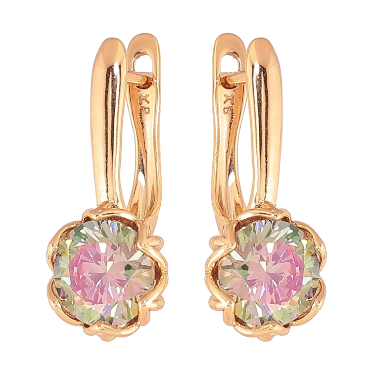 Серьги Xuping Цвет Позолота 18K английский замок Бутоны с кристаллами хамелеон фото №17 Серьги Xuping Цвет Позолота 18K английский замок Бутоны с кристаллами хамелеон фото №17
