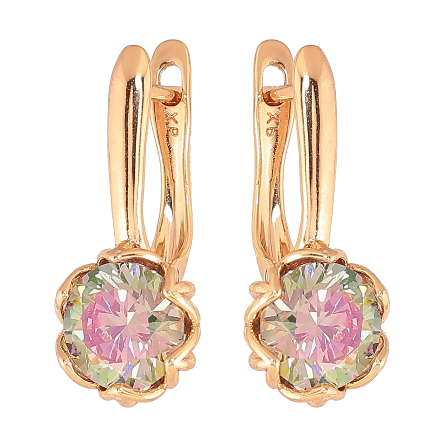Серьги Xuping Цвет Позолота 18K английский замок Бутоны с кристаллами хамелеон фото №1 Серьги Xuping Цвет Позолота 18K английский замок Бутоны с кристаллами хамелеон фото №1