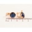 Серьги Xuping Цвет Позолота 18K английский замок Синие кристаллы фото №2 Серьги Xuping Цвет Позолота 18K английский замок Синие кристаллы фото №2