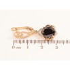 Серьги Xuping Цвет Позолота 18K английский замок Подвески с черными кристаллами фото №2