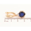 Серьги Xuping Цвет Позолота 18K английский замок Подвески с синими кристаллами фото №2 Серьги Xuping Цвет Позолота 18K английский замок Подвески с синими кристаллами фото №2