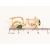 Серьги Xuping Цвет Позолота 18K английский замок Узор с зелеными кристаллами фото №2 Серьги Xuping Цвет Позолота 18K английский замок Узор с зелеными кристаллами фото №2
