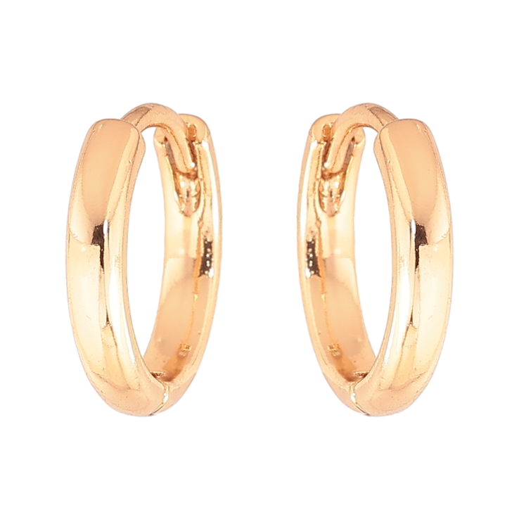 Серьги Xuping Цвет Позолота 18K колечки Классика, шир. 2.5мм ø 14мм фото №10