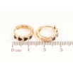 Сережки Xuping Колір Позолота 18K колечка Сердечка з чорною емалью фото №2 Сережки Xuping Колір Позолота 18K колечка Сердечка з чорною емалью фото №2