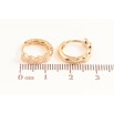 Серьги Xuping Цвет Позолота 18K колечки Сердечки с бежевой эмалью фото №2 Серьги Xuping Цвет Позолота 18K колечки Сердечки с бежевой эмалью фото №2