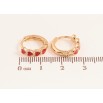 Серьги Xuping Цвет Позолота 18K колечки Сердечки с красной эмалью фото №2 Серьги Xuping Цвет Позолота 18K колечки Сердечки с красной эмалью фото №2