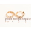 Серьги Xuping Цвет Позолота 18K колечки Сердечки с белой эмалью фото №2 Серьги Xuping Цвет Позолота 18K колечки Сердечки с белой эмалью фото №2