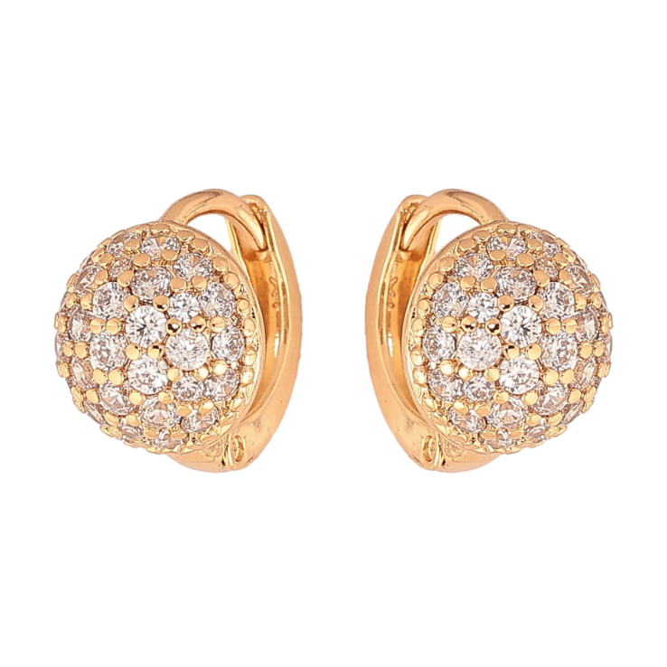 Серьги Xuping Цвет Позолота 18K колечки Инкрустация кристаллов фото №17 Серьги Xuping Цвет Позолота 18K колечки Инкрустация кристаллов фото №17