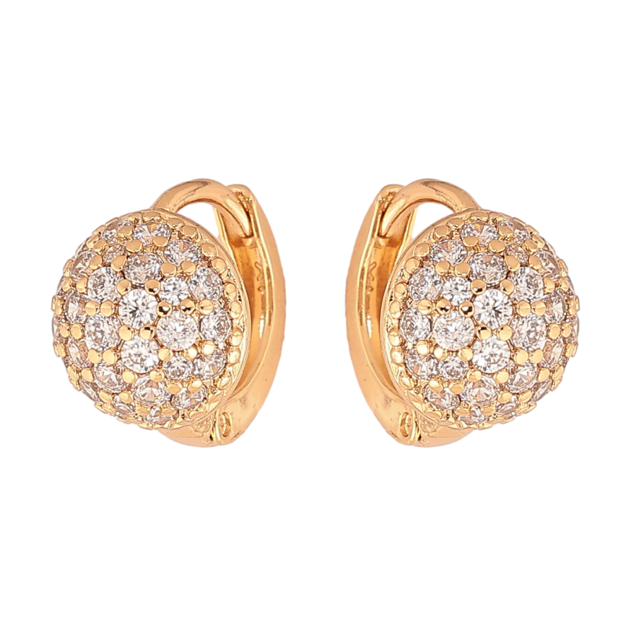 Серьги Xuping Цвет Позолота 18K колечки Инкрустация кристаллов фото №1