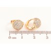 Серьги Xuping Цвет Позолота 18K колечки Инкрустация кристаллов фото №2