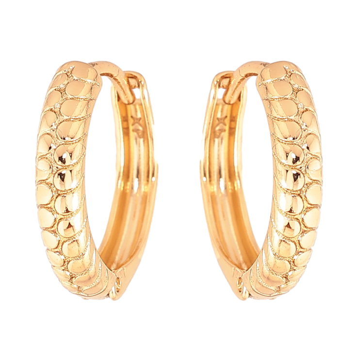 Серьги Xuping Цвет Позолота 18K колечки Декоративный узор фото №19