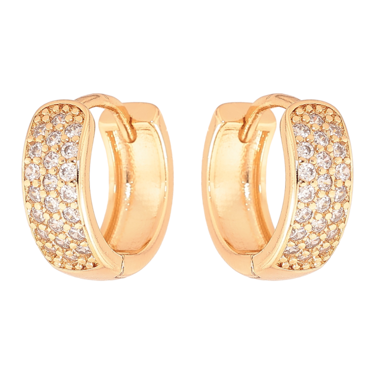 Серьги Xuping Цвет Позолота 18K колечки Инкрустация кристаллами фото №23