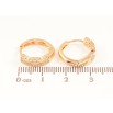 Серьги Xuping Цвет Позолота 18K колечки Узор сердечка с кристаллами фото №2