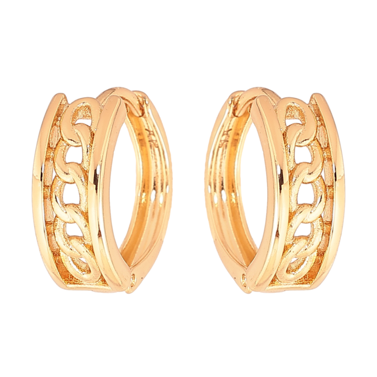 Серьги Xuping Цвет Позолота 18K колечки Узор цепочка фото №16 Серьги Xuping Цвет Позолота 18K колечки Узор цепочка фото №16