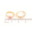 Серьги Xuping Цвет Позолота 18K колечки Розовые эмалевые сердечки с кристаллами фото №2 Серьги Xuping Цвет Позолота 18K колечки Розовые эмалевые сердечки с кристаллами фото №2