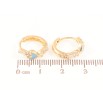 Серьги Xuping Цвет Позолота 18K колечки Голубые эмалевые сердечки с кристаллами фото №2 Серьги Xuping Цвет Позолота 18K колечки Голубые эмалевые сердечки с кристаллами фото №2