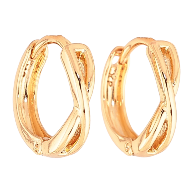 Серьги Xuping Цвет Позолота 18K колечки Декоративный узор фото №19