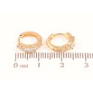 Серьги Xuping Цвет Позолота 18K колечки Дорожки кристаллов фото №2 Серьги Xuping Цвет Позолота 18K колечки Дорожки кристаллов фото №2