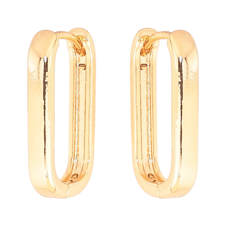 Серьги Xuping Цвет Позолота 18K колечки Овальные фото №17