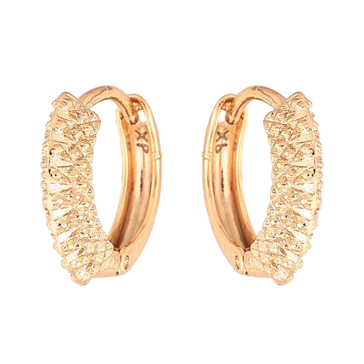 Серьги Xuping Цвет Позолота 18K колечки Декоративный узор фото №17 Серьги Xuping Цвет Позолота 18K колечки Декоративный узор фото №17