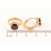 Серьги Xuping Цвет Позолота 18K колечки Черные кристаллы в обрамлении фото №2 Серьги Xuping Цвет Позолота 18K колечки Черные кристаллы в обрамлении фото №2