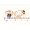 Серьги Xuping Цвет Позолота 18K колечки Синие кристаллы в обрамлении фото №2 Серьги Xuping Цвет Позолота 18K колечки Синие кристаллы в обрамлении фото №2