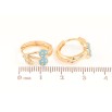 Серьги Xuping Цвет Позолота 18K колечки Вишенки с голубой эмалью фото №2 Серьги Xuping Цвет Позолота 18K колечки Вишенки с голубой эмалью фото №2