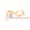 Серьги Xuping Цвет Позолота 18K колечки Вишенки с сиреневой эмалью фото №2