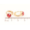 Серьги Xuping Цвет Позолота 18K колечки Красные кристаллы фото №2 Серьги Xuping Цвет Позолота 18K колечки Красные кристаллы фото №2