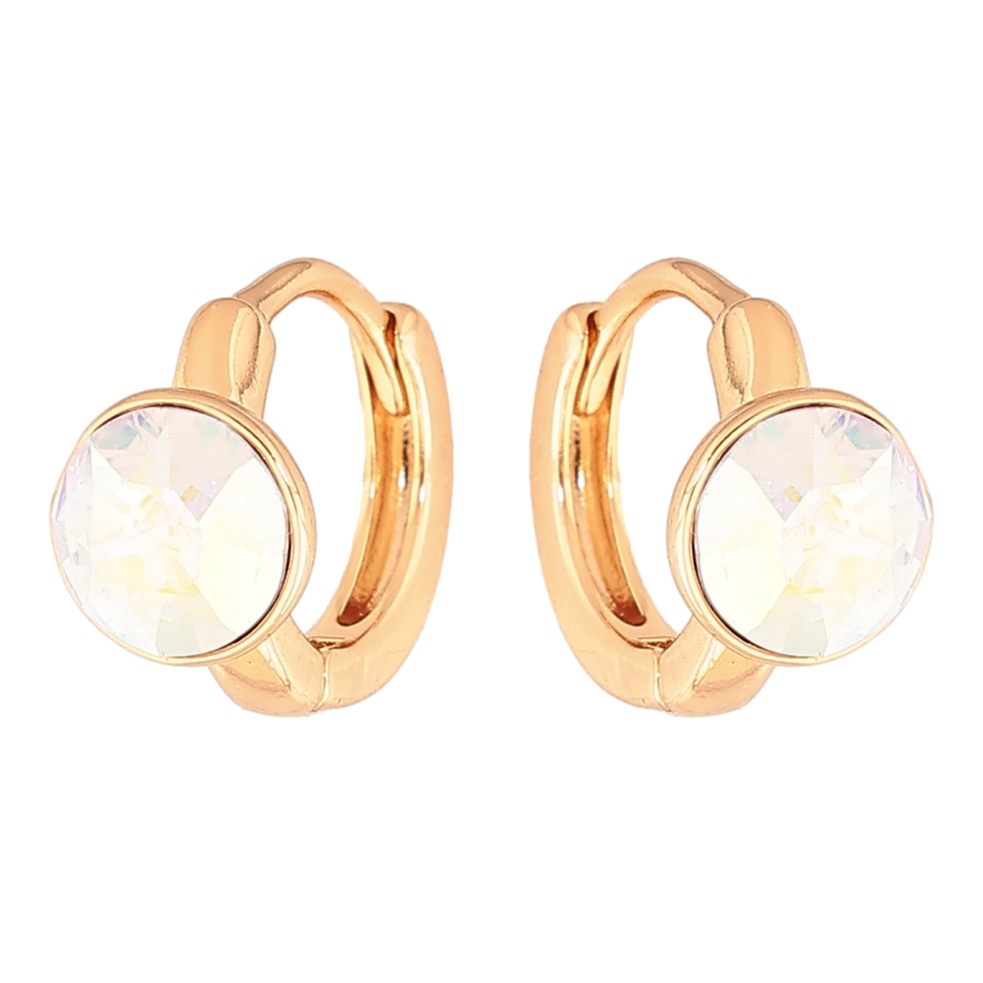 Серьги Xuping Цвет Позолота 18K колечки Радужные кристаллы фото №1 Серьги Xuping Цвет Позолота 18K колечки Радужные кристаллы фото №1