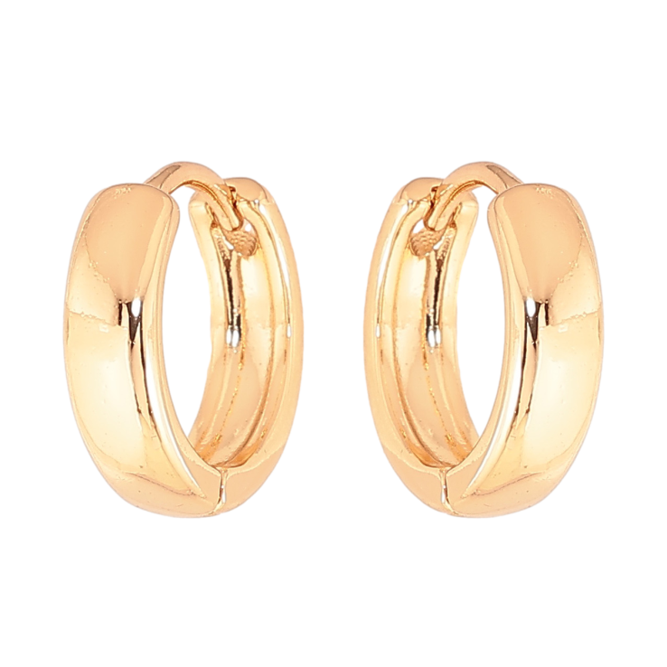 Серьги Xuping Цвет Позолота 18K колечки Классика, шир. 4мм ø 14мм фото №8