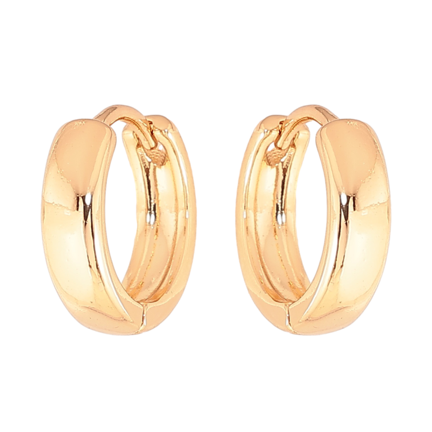 Серьги Xuping Цвет Позолота 18K колечки Классика, шир. 4мм ø 14мм фото №1 Серьги Xuping Цвет Позолота 18K колечки Классика, шир. 4мм ø 14мм фото №1