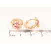 Серьги Xuping Цвет Позолота 18K колечки Бабочки с эмалью фото №2 Серьги Xuping Цвет Позолота 18K колечки Бабочки с эмалью фото №2