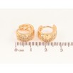 Серьги Xuping Цвет Позолота 18K колечки Узор с кристаллами фото №2 Серьги Xuping Цвет Позолота 18K колечки Узор с кристаллами фото №2