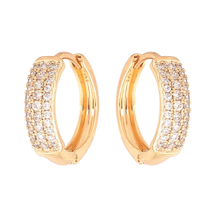Серьги Xuping Цвет Позолота 18K колечки Инкрустация кристаллами фото №22