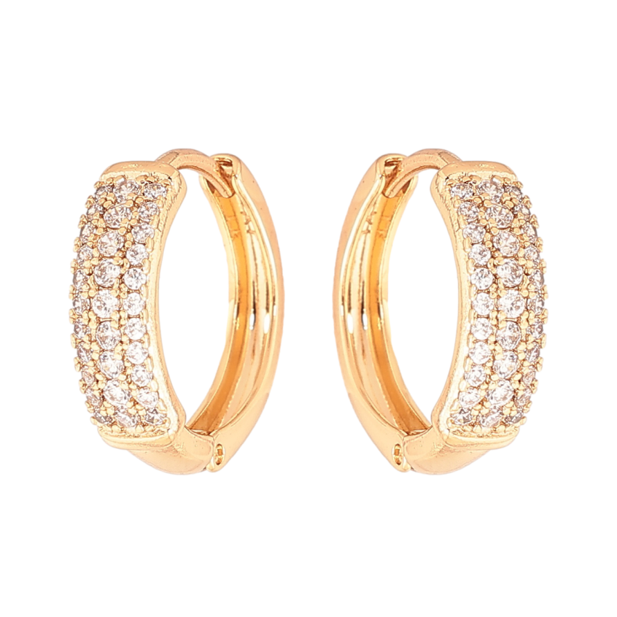 Серьги Xuping Цвет Позолота 18K колечки Инкрустация кристаллами фото №1 Серьги Xuping Цвет Позолота 18K колечки Инкрустация кристаллами фото №1
