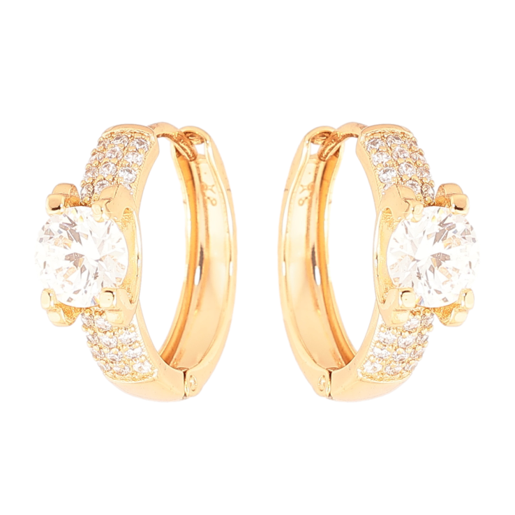 Серьги Xuping Цвет Позолота 18K колечки Инкрустация кристаллами фото №18 Серьги Xuping Цвет Позолота 18K колечки Инкрустация кристаллами фото №18