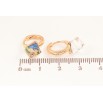 Серьги Xuping Цвет Позолота 18K колечки Цветные кристальные кубики фото №2