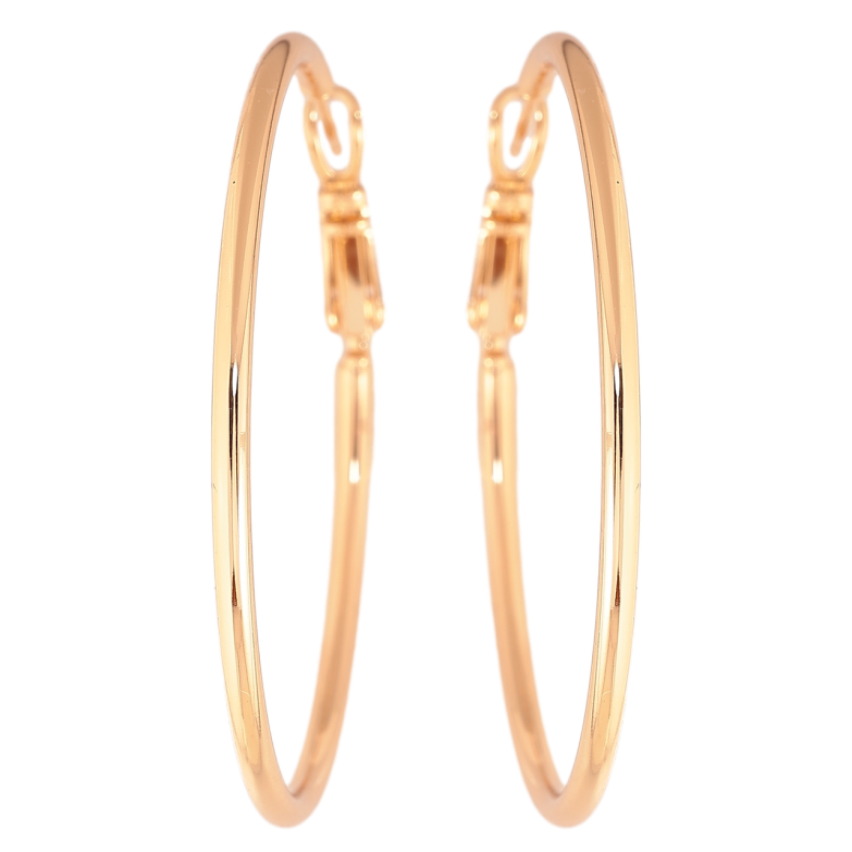 Сережки Xuping колір Позолота 18K кільця (конго) Класика ø 4.5см фото №6