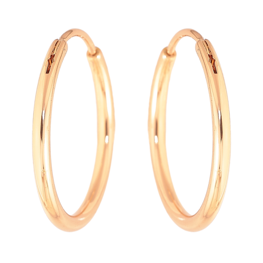 Серьги Xuping цвет Позолота 18K кольца (конго) Классика ø 2.5см фото №1