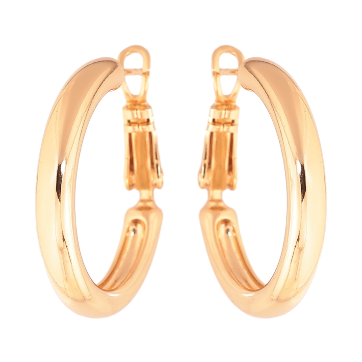 Серьги Xuping цвет Позолота 18K кольца (конго) Классика ø 2.5см фото №1 Серьги Xuping цвет Позолота 18K кольца (конго) Классика ø 2.5см фото №1