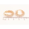 Серьги Xuping цвет Позолота 18K замок-шпилька Дорожки кристаллов ø 1.8см фото №2 Серьги Xuping цвет Позолота 18K замок-шпилька Дорожки кристаллов ø 1.8см фото №2