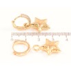 Сережки Xuping колір Позолота 18K підвіски на колечках Зірки 2 в 1 фото №3 Сережки Xuping колір Позолота 18K підвіски на колечках Зірки 2 в 1 фото №3