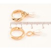 Серьги Xuping цвет Позолота 18K подвески на колечках Жемчужинки капельки 2 в 1 фото №2 Серьги Xuping цвет Позолота 18K подвески на колечках Жемчужинки капельки 2 в 1 фото №2