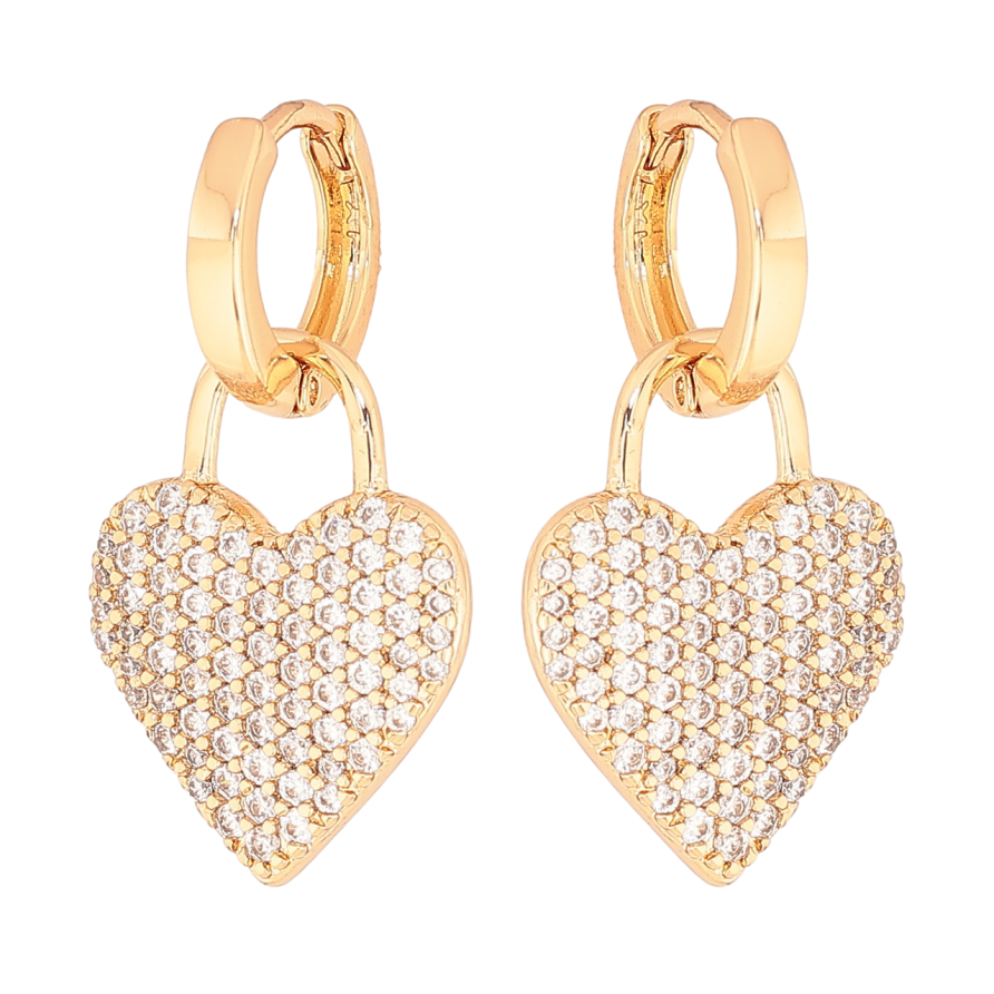 Серьги Xuping цвет Позолота 18K подвески на колечках Сердечки с инкрустацией кристаллами 2 в 1 фото №1 Серьги Xuping цвет Позолота 18K подвески на колечках Сердечки с инкрустацией кристаллами 2 в 1 фото №1