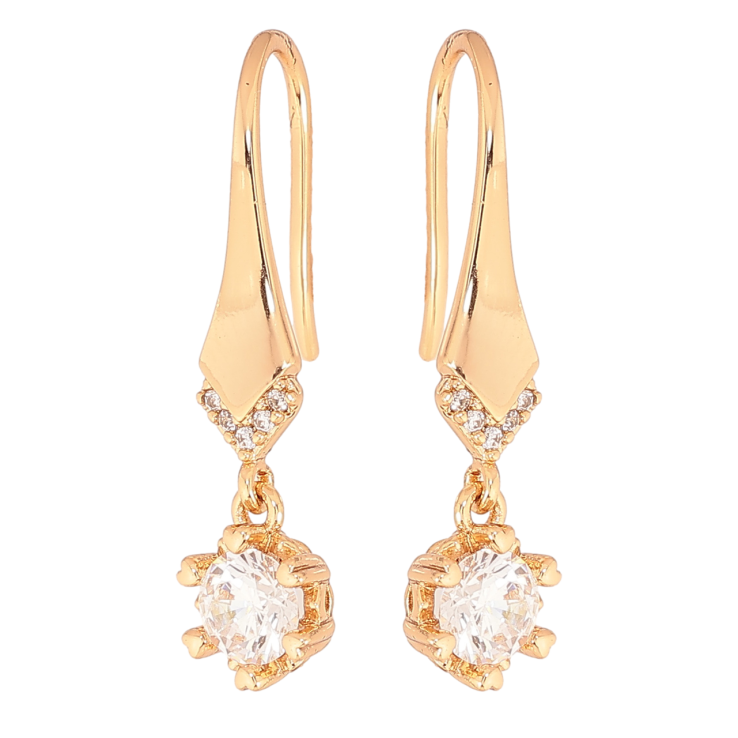 Серьги Xuping цвет Позолота 18K французский замок Кристальные подвески фото №19 Серьги Xuping цвет Позолота 18K французский замок Кристальные подвески фото №19
