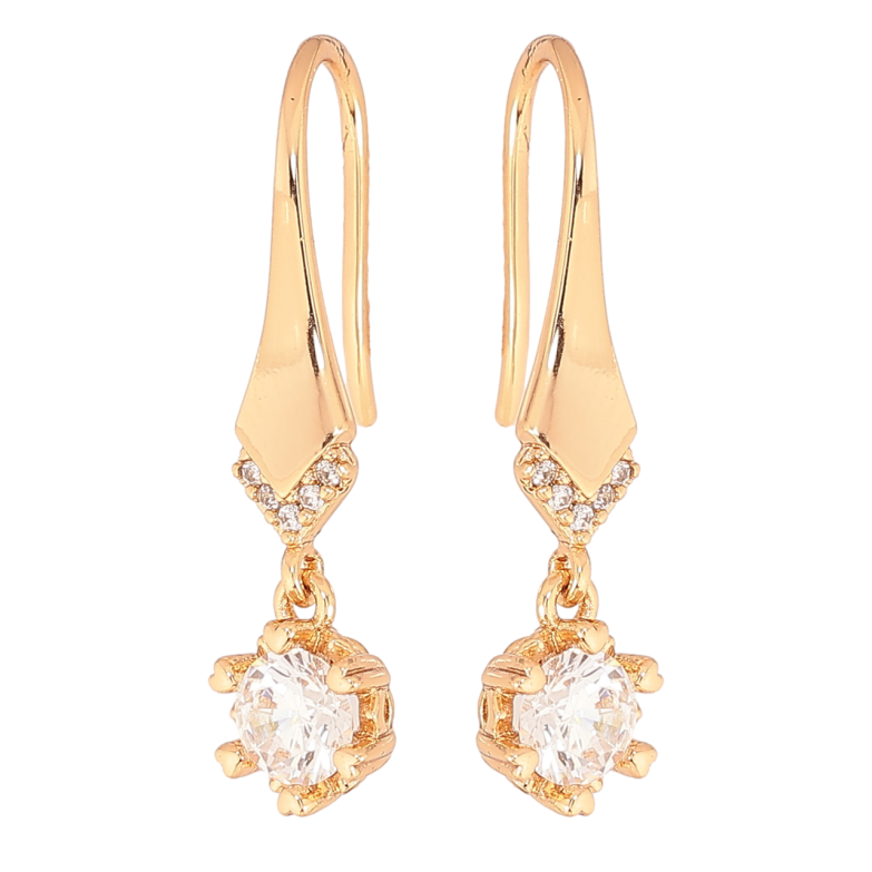 Сережки Xuping колір Позолота 18K французький замок Кристальні підвіски фото №4 Сережки Xuping колір Позолота 18K французький замок Кристальні підвіски фото №4