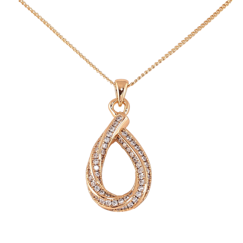 Кулон на ланцюжку Xuping Колір Позолота 18K Крапелька з кристалами довжина 40-44см х 1мм фото №19